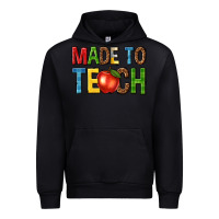 Black made to teach Urban Hoodie - NancyCooperArtShop