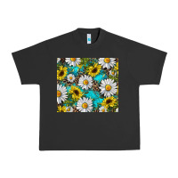 Pigment Black western daisy and sunflower Urban Heavy Tee - RanaPortraitStore