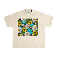 Sandshell western daisy and sunflower Urban Heavy Tee - RanaPortraitStore