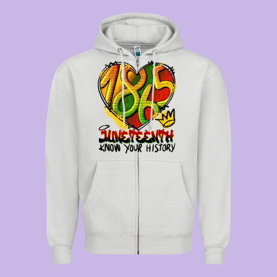 Juneteenth 1865 Graffiti Zipper Hoodie Designed By Hra Design Shop