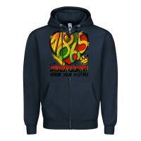 Navy juneteenth 1865 graffiti Zipper Hoodie - HRA Design Shop