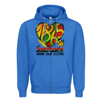 True Royal juneteenth 1865 graffiti Zipper Hoodie - HRA Design Shop