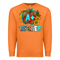 Carrot a+ teacher apple Premium Sweatshirt - BundleAndBundleShop