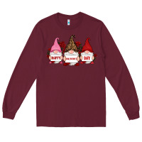 Burgundy happy valentine's day dno es with rose Long Sleeve Tee - RanaPortraitStore