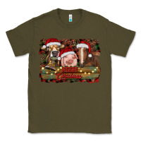 Army Green merry christmas farm animals Classic Tee - RanaPortraitStore