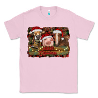 Bubblegum Pink merry christmas farm animals Classic Tee - RanaPortraitStore