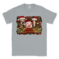 Heather Grey merry christmas farm animals Classic Tee - RanaPortraitStore