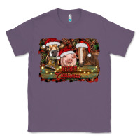 Lavender merry christmas farm animals Classic Tee - RanaPortraitStore