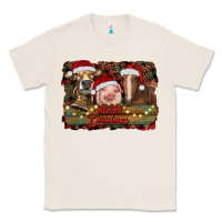 Natural merry christmas farm animals Classic Tee - RanaPortraitStore
