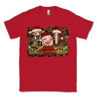 Red merry christmas farm animals Classic Tee - RanaPortraitStore