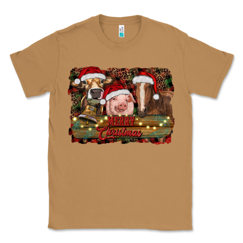 Merry Christmas Farm Animals Classic Tee by RanaPortraitStore | Teevron