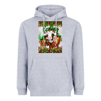Heather Grey Christmas feeling jolly cow Heavyweight Hoodie - Artiststas