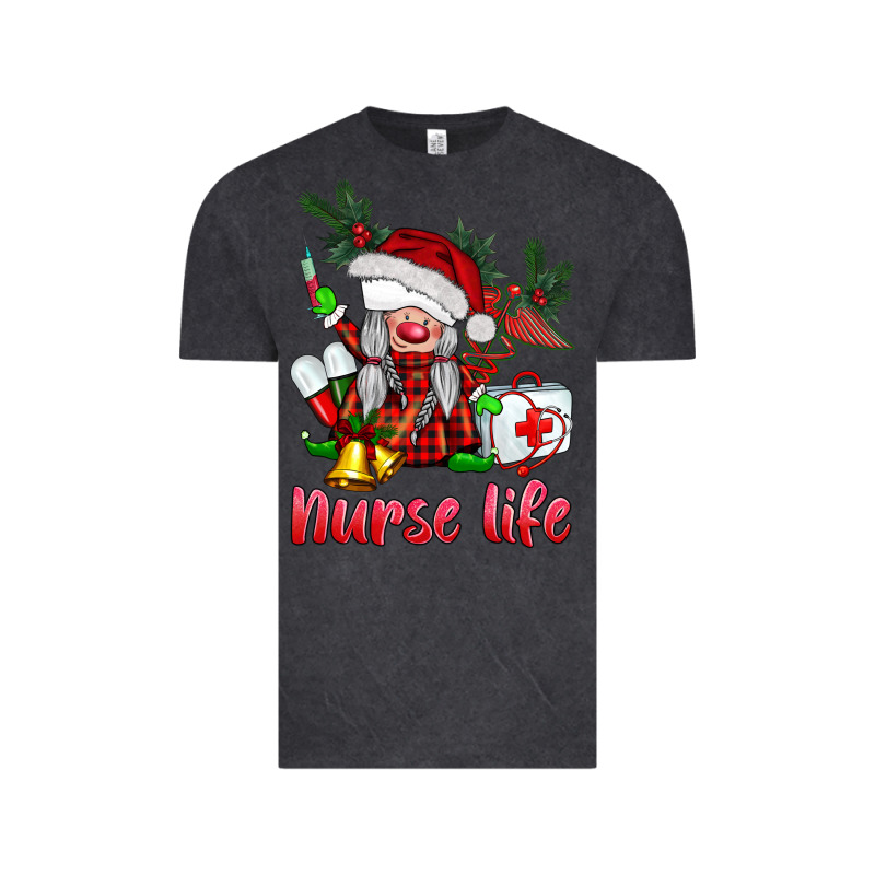 Christmas Nurse Life Gnome Vintage Tee by BarkalooDesign | Teevron