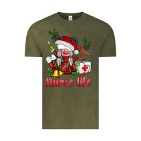 Vintage Olive christmas nurse life gnome Vintage Tee - BarkalooDesign