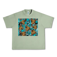 Oil Green western aztec highland cow Urban Heavy Tee - RanaPortraitStore