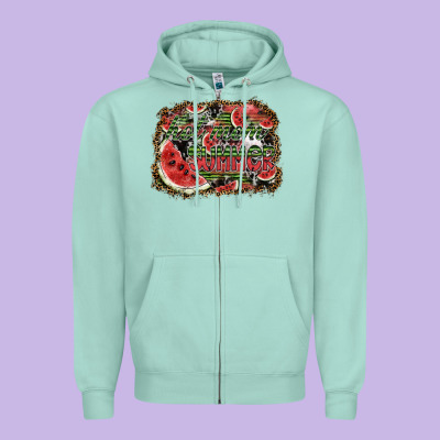 Hot Mom Summer Zipper Hoodie Designed By Sublimationcraftshop