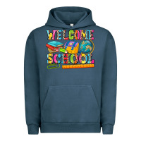 Pigment Midnight Navy welcome school Urban Hoodie - NancyCooperArtShop
