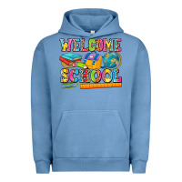 Pigment Pebble Blue welcome school Urban Hoodie - NancyCooperArtShop