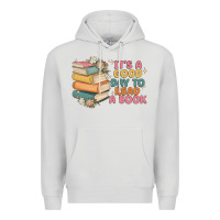 Dove Grey it's a good day to read a book Premium Hoodie - MaliasSmallBusiness
