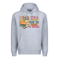 Heather Grey it's a good day to read a book Premium Hoodie - MaliasSmallBusiness