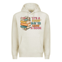 Oatmeal Heather it's a good day to read a book Premium Hoodie - MaliasSmallBusiness