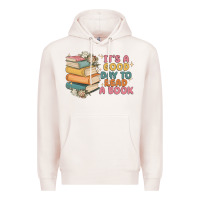 Pale Pink it's a good day to read a book Premium Hoodie - MaliasSmallBusiness