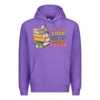 Purple it's a good day to read a book Premium Hoodie - MaliasSmallBusiness