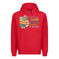 Red it's a good day to read a book Premium Hoodie - MaliasSmallBusiness