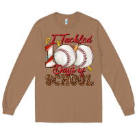 Toasted Coconut i tackled 100days of school baseball Long Sleeve Tee - texasbilliewilder