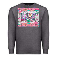Charcoal Heather watercolor love nurse tumbler Premium Sweatshirt - BundleAndBundleShop