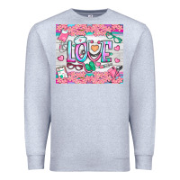 Heather Grey watercolor love nurse tumbler Premium Sweatshirt - BundleAndBundleShop
