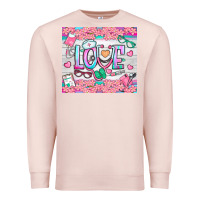 Pale Pink watercolor love nurse tumbler Premium Sweatshirt - BundleAndBundleShop