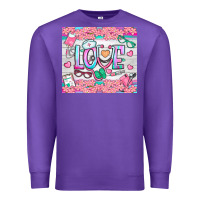 Purple watercolor love nurse tumbler Premium Sweatshirt - BundleAndBundleShop