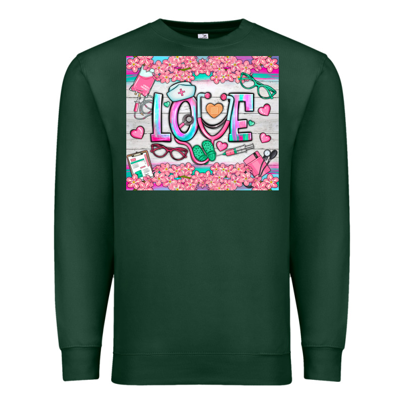 Watercolor Love Nurse Tumbler Premium Sweatshirt by BundleAndBundleShop | Teevron