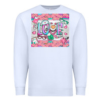 White watercolor love nurse tumbler Premium Sweatshirt - BundleAndBundleShop