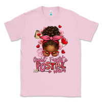 Bubblegum Pink cupid's favorite postal worker afro messy bun Classic Tee - texasbilliewilder