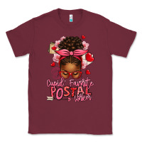 Burgundy cupid's favorite postal worker afro messy bun Classic Tee - texasbilliewilder