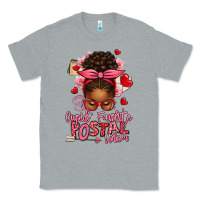 Heather Grey cupid's favorite postal worker afro messy bun Classic Tee - texasbilliewilder