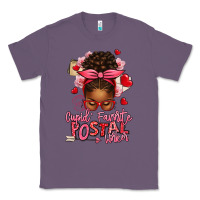 Lavender cupid's favorite postal worker afro messy bun Classic Tee - texasbilliewilder