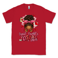Red cupid's favorite postal worker afro messy bun Classic Tee - texasbilliewilder
