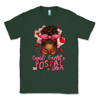 Sports Green cupid's favorite postal worker afro messy bun Classic Tee - texasbilliewilder