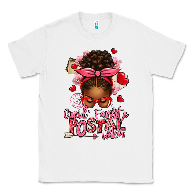 Cupid's Favorite Postal Worker Afro Messy Bun Classic Tee by texasbilliewilder | Teevron