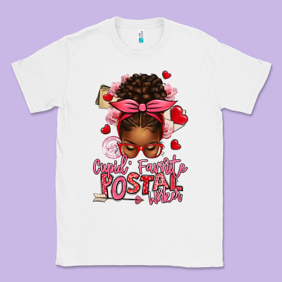 Cupid's Favorite Postal Worker Afro Messy Bun Classic Tee Designed By Texasbilliewilder