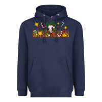Navy Christmas feeling jolly cow Heavyweight Hoodie - Artiststas