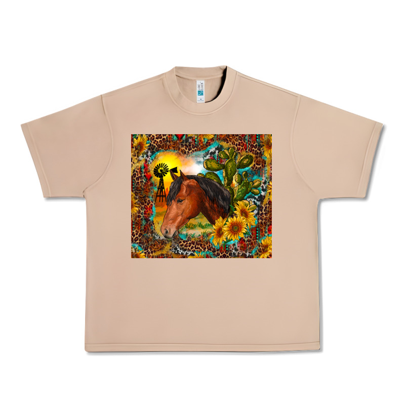 Western Horse And Sunflower Urban Heavy Tee by RanaPortraitStore | Teevron