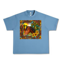 Pebble Blue western horse and sunflower Urban Heavy Tee - RanaPortraitStore