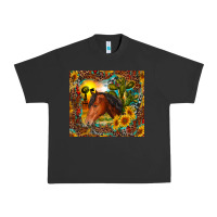 Pigment Black western horse and sunflower Urban Heavy Tee - RanaPortraitStore