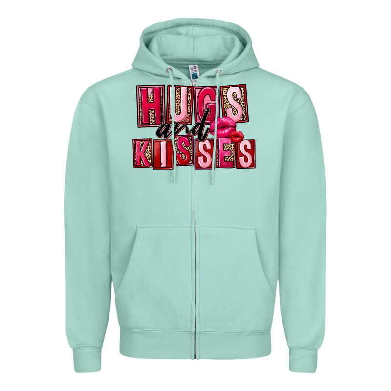Hugs And Kisses Zipper Hoodie by FaDigitalArtStudio | Teevron