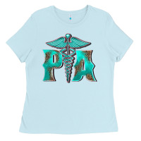 Baby Blue physician medical symbol assistant nurse Ladies Tee - BarkalooDesign