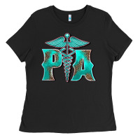 Black physician medical symbol assistant nurse Ladies Tee - BarkalooDesign